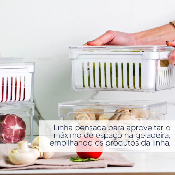 Organizador De Geladeira Com Cesto Utensilio De Cozinha - Image 2