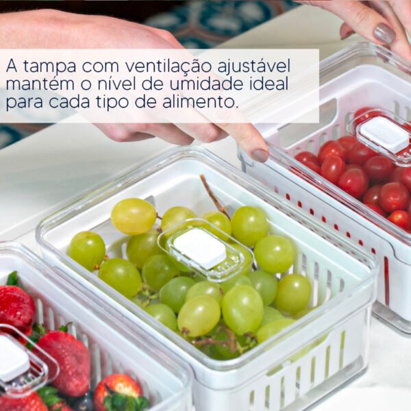Organizador De Geladeira Com Cesto Utensilio De Cozinha - Image 3