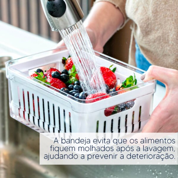 Organizador De Geladeira Com Cesto Utensilio De Cozinha - Image 4