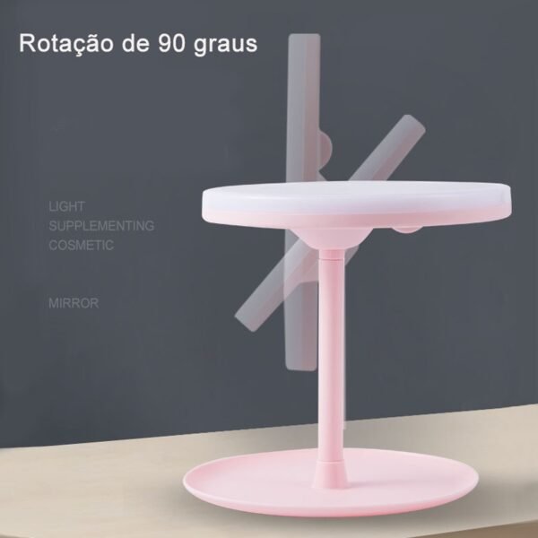 Espelho Para Maquiagem Mesa Inteligente Com Luz De Claro Led - Image 8