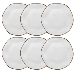 Prato Raso Ryo Maresia Areia 6 Unidades 27,5cm Oxford Porcelanas