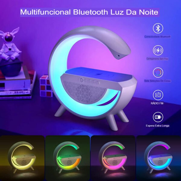 3 em 1 G Speaker Smart Station, Luminária e Caixa De Som E Carregador Fang - Image 3