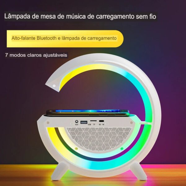 3 em 1 G Speaker Smart Station, Luminária e Caixa De Som E Carregador Fang - Image 4