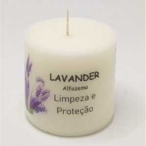 Vela Aromática De Cera De Soja Alfazema Atrativa Artesanal