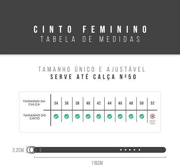 FARSIDE Cinto Feminino Marrom Fino - Image 4
