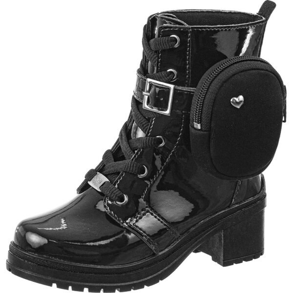 Bota Montaria GiGiL Teen Infantil Coturno Salto Menina Cano Curto Bag - Image 4