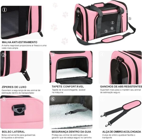 Bolsa Transporte Pet Ventilação em 4 lados - Image 8