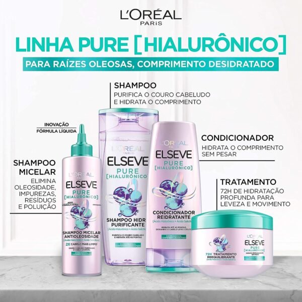 Elseve Haircare Shampoo L'Oréal Paris Elseve Pure Hialurônico 200Ml - Image 2