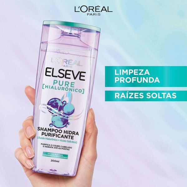 Elseve Haircare Shampoo L'Oréal Paris Elseve Pure Hialurônico 200Ml - Image 3