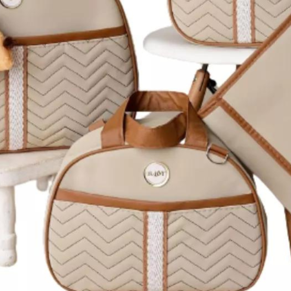 Bolsas Kit Bebê Mala Saída Menino Menina - Bordado Safári - Image 3