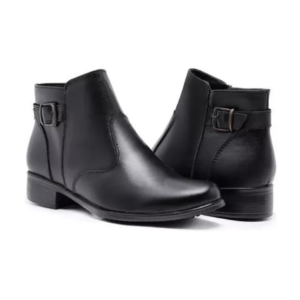 Bota Botinha Feminina Cano Curto Salto Baixo