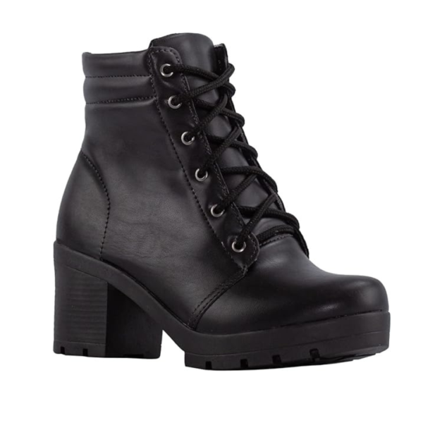 Bota Feminina Coturno Salto Grosso Moda Tratorado Cano Curto - Image 5