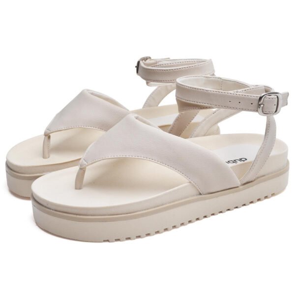 Sandália Papete Dubuy Feminina Off White Malu 2046FG