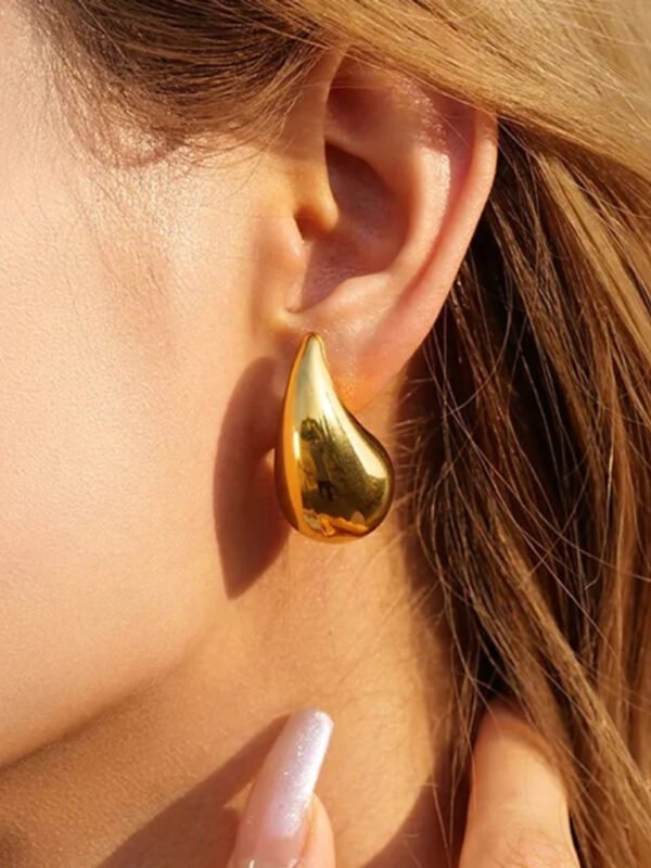 Brincos Femininos Pingo Gota Brinco Dourado ou Prata Médio