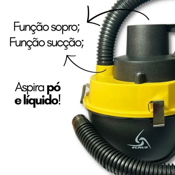 Aspirador De Pó E Liquido Automotivo Portátil Turbo Potente - Image 7