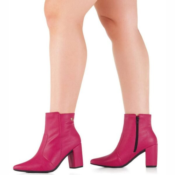 Bota feminina Gigil bico fino salto alto com zíper - Image 2