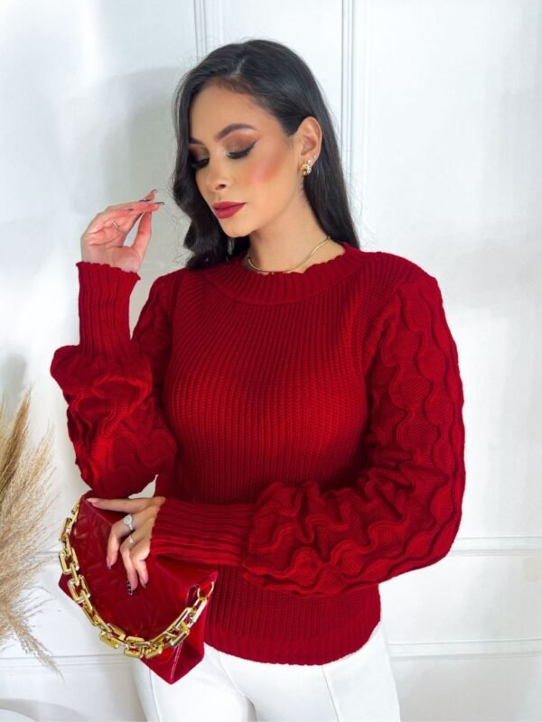 Blusa Feminina De Tricot Manga Longa - Image 2