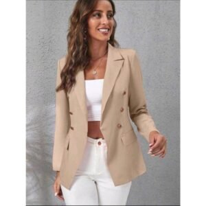Blazer Feminina Alfaiataria casaco Social com botão Tendencias Moda