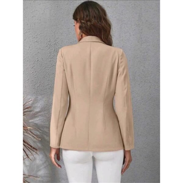 Blazer Feminina Alfaiataria casaco Social com botão Tendencias Moda - Image 6