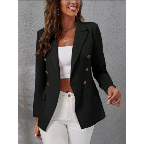 Blazer Feminina Alfaiataria casaco Social com botão Tendencias Moda - Image 2