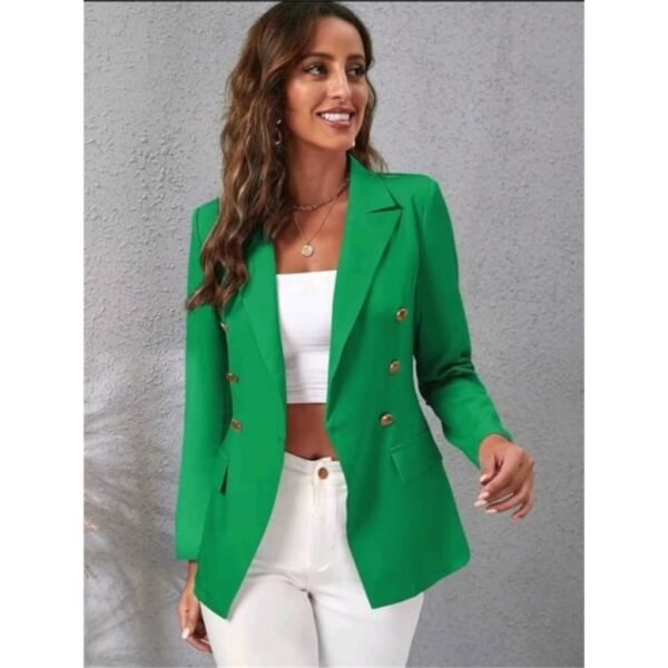 Blazer Feminina Alfaiataria casaco Social com botão Tendencias Moda - Image 5
