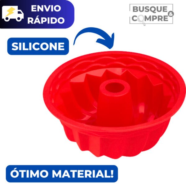Forma para Bolo Pudim Grandes Assadeira Molde de Silicone - Image 7