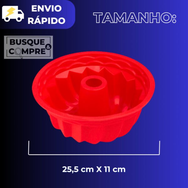 Forma para Bolo Pudim Grandes Assadeira Molde de Silicone - Image 5