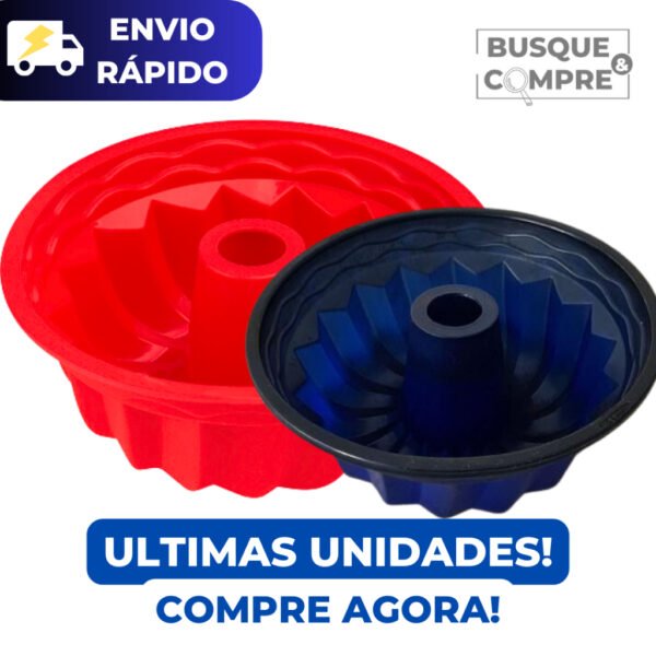 Forma para Bolo Pudim Grandes Assadeira Molde de Silicone - Image 6