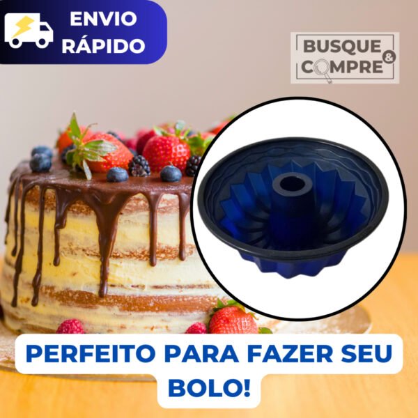Forma para Bolo Pudim Grandes Assadeira Molde de Silicone - Image 3