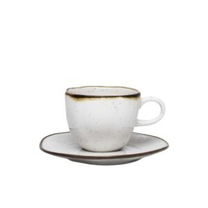 Jogo 6 Xícaras Chá Café Com Pires Ryo Maresia Areia 220ml Oxford Porcelanas