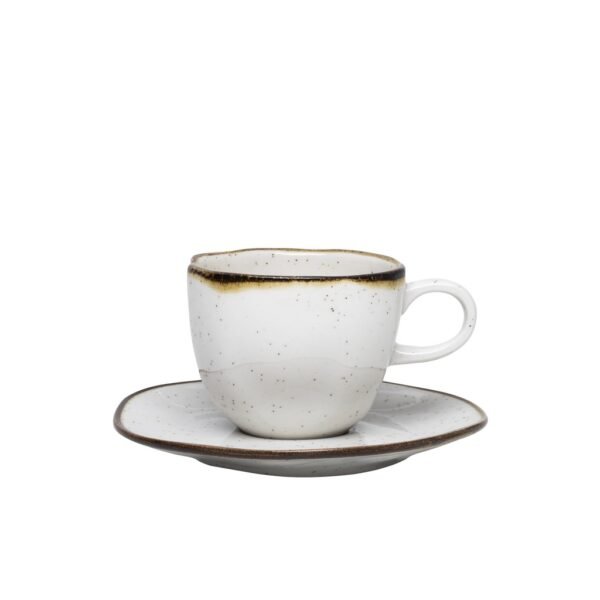 Jogo 6 Xícaras Chá Café Com Pires Ryo Maresia Areia 220ml Oxford Porcelanas