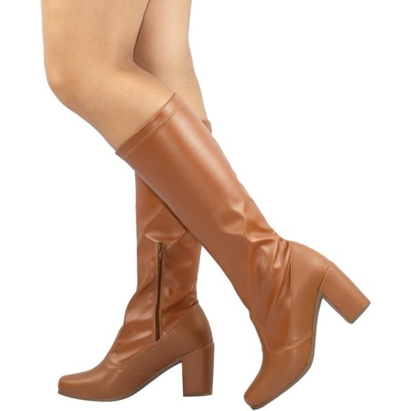 Bota Feminina Lumiss Cano Longo Stretch Bico Quadrado - Image 2