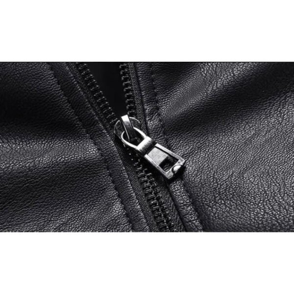 Jaqueta De Couro Masculina Executivo Casual Clássica Impermeável Todos Os Tamanhos - Image 4