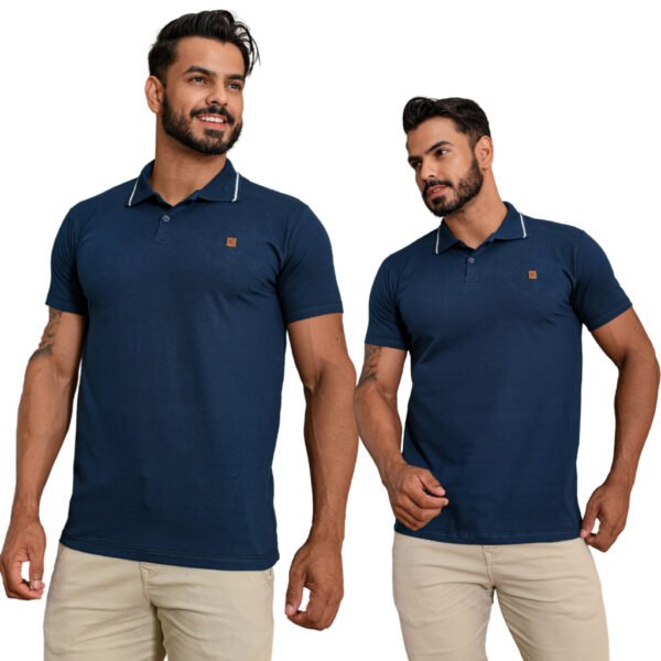 Camiseta Masculina com Gola Top Malha 100% Algodão - Image 2