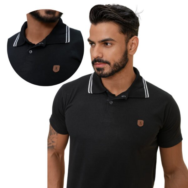 Camiseta Masculina com Gola Top Malha 100% Algodão - Image 5