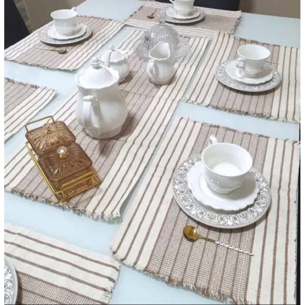 Jogo Americano 7 peças Feito em Tear Chic Decoração Imperdível - Image 5
