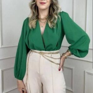 Body Blusa Manga Longa Princesa Elegancia BODDY DUNA