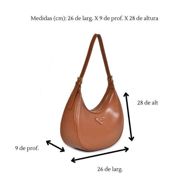 Bolsa de Ombro Arredondada Via Marte Meia Lua com Alça Ajustável B1-126 - Image 2