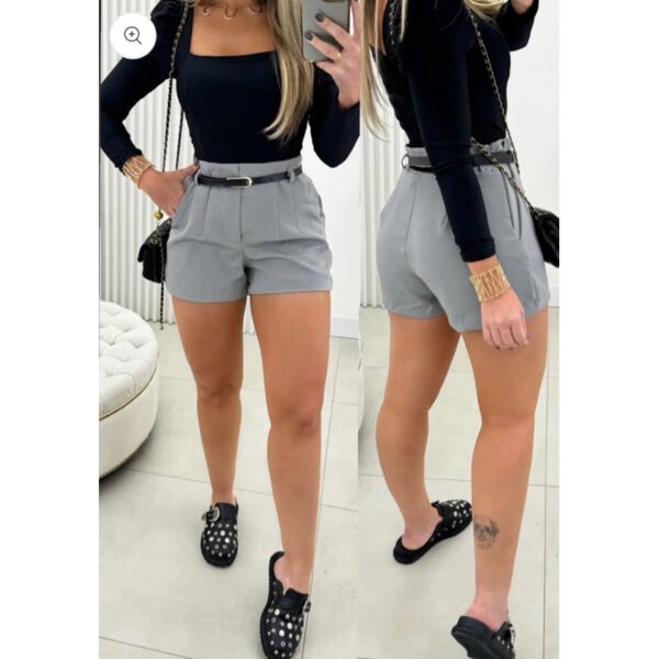 SHORT ALFAIATARIA ISA COM CINTO FINO - Image 2