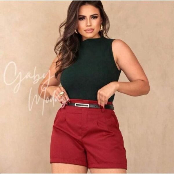 SHORT ALFAIATARIA ISA COM CINTO FINO - Image 4
