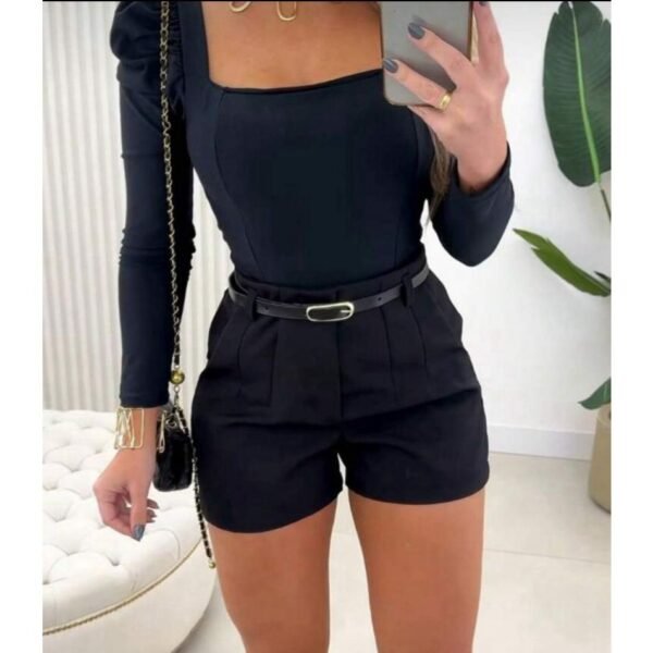 SHORT ALFAIATARIA ISA COM CINTO FINO - Image 5