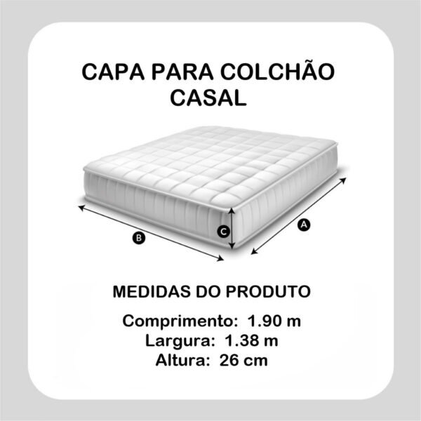Capa para colchão malha gel casal tecido grosso com zíper - Image 8