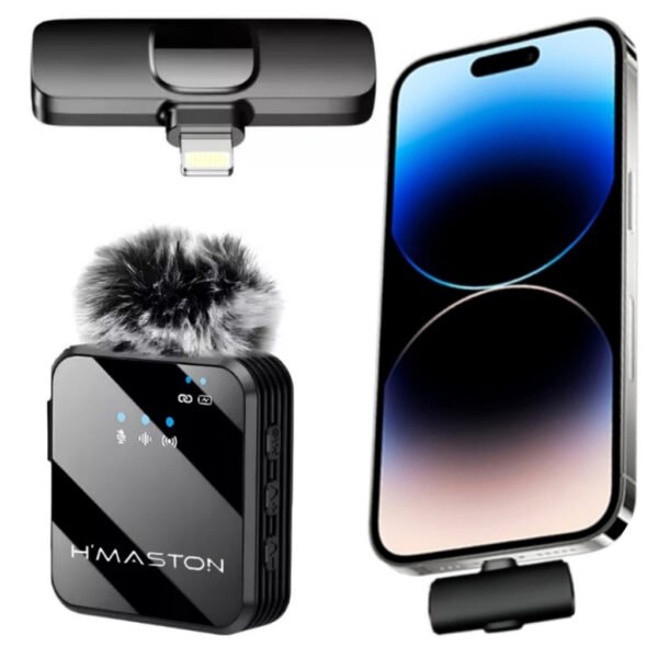 Microfone De Lapela Profissional Com Espuma Sem Fio Para Celular e Tablet - Image 5
