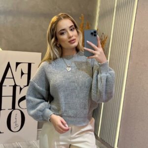 Blusa de frio feminina casaco inverno trico tricot SELINE