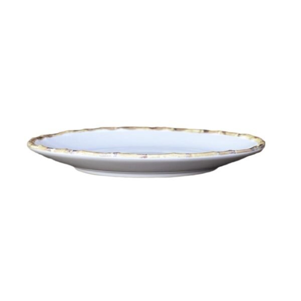 Prato Raso Branco com Borda de Bambu 27cm 1ª Linha Scalla - Image 5