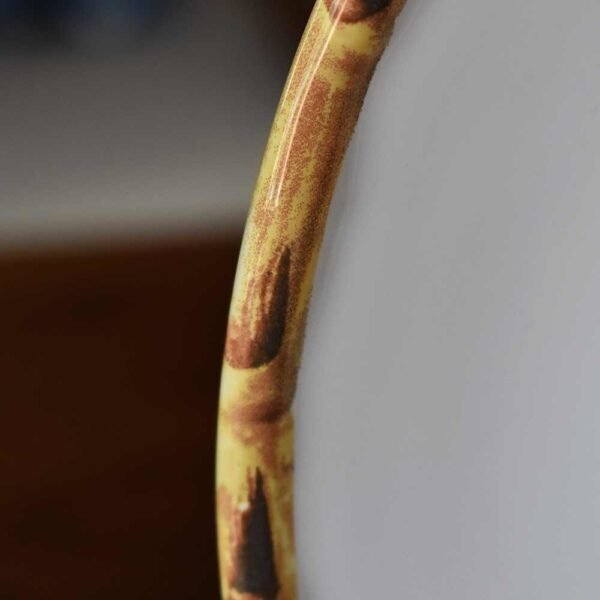 Prato Raso Branco com Borda de Bambu 27cm 1ª Linha Scalla - Image 6