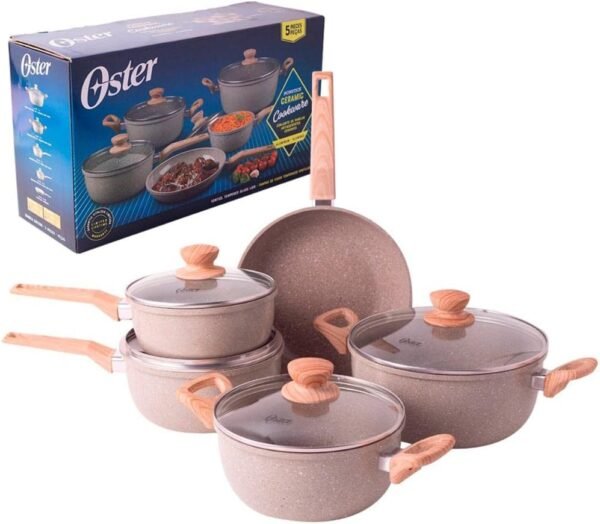 Conjunto de Panelas Oster Marble Eddition - 5 peças Cinza Dust - Image 6