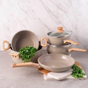 Conjunto de Panelas Oster Marble Eddition - 5 peças Cinza Dust