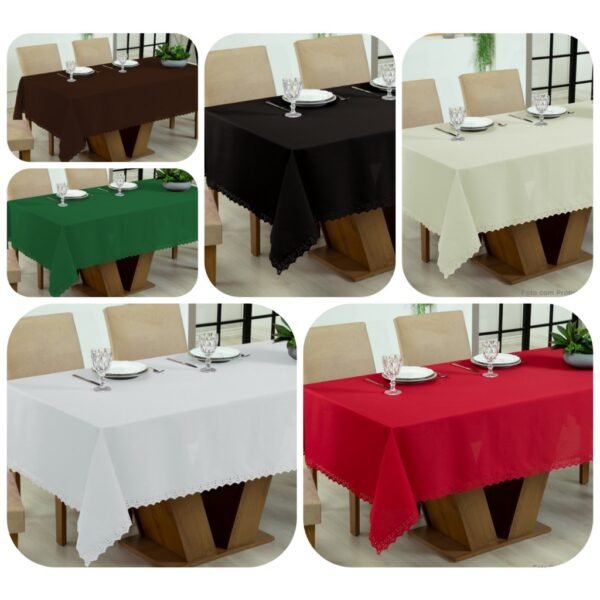Toalha de Mesa Retangular 6 Lugares Oxford 2,20m x 1,40m - Image 3