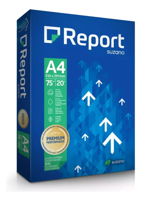 Papel Sulfite Report Premium A4 Branco 75g 500un